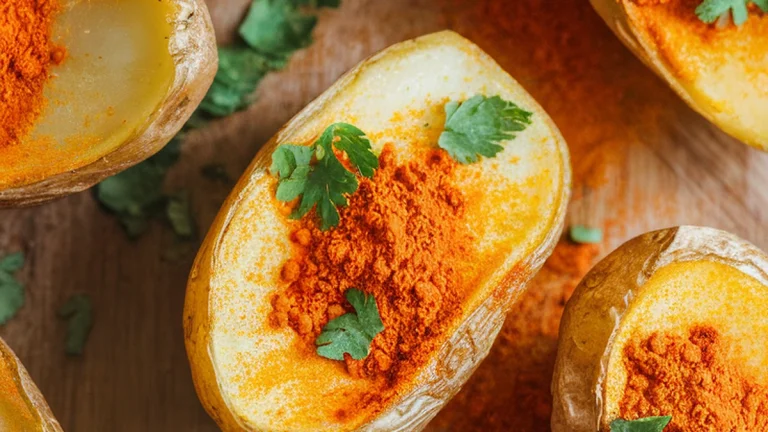 Potatoes with Chile Coriander and Mango Powder - Featured