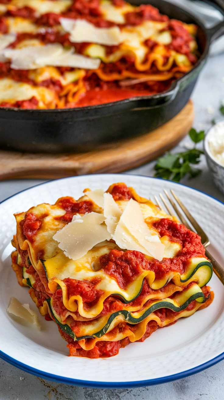 One Pot Skillet Lasagna