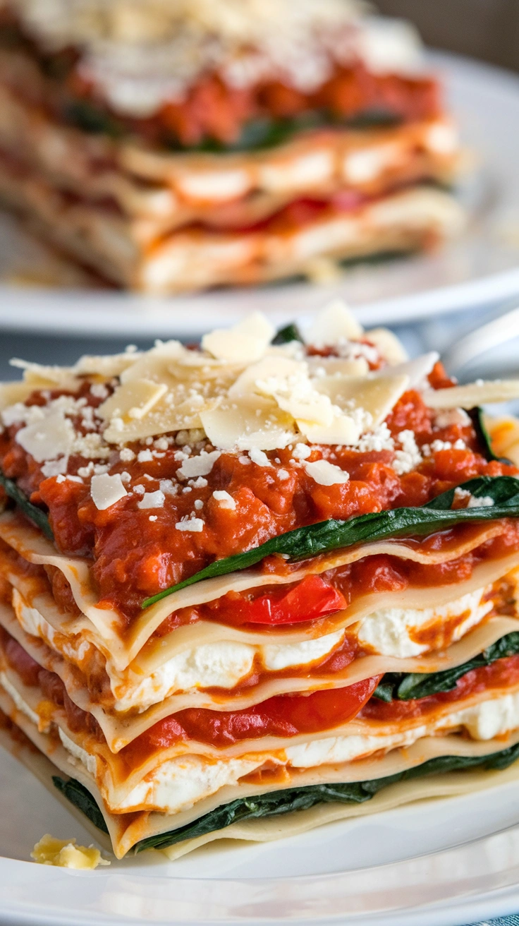 Layered Slow Cooker Lasagna