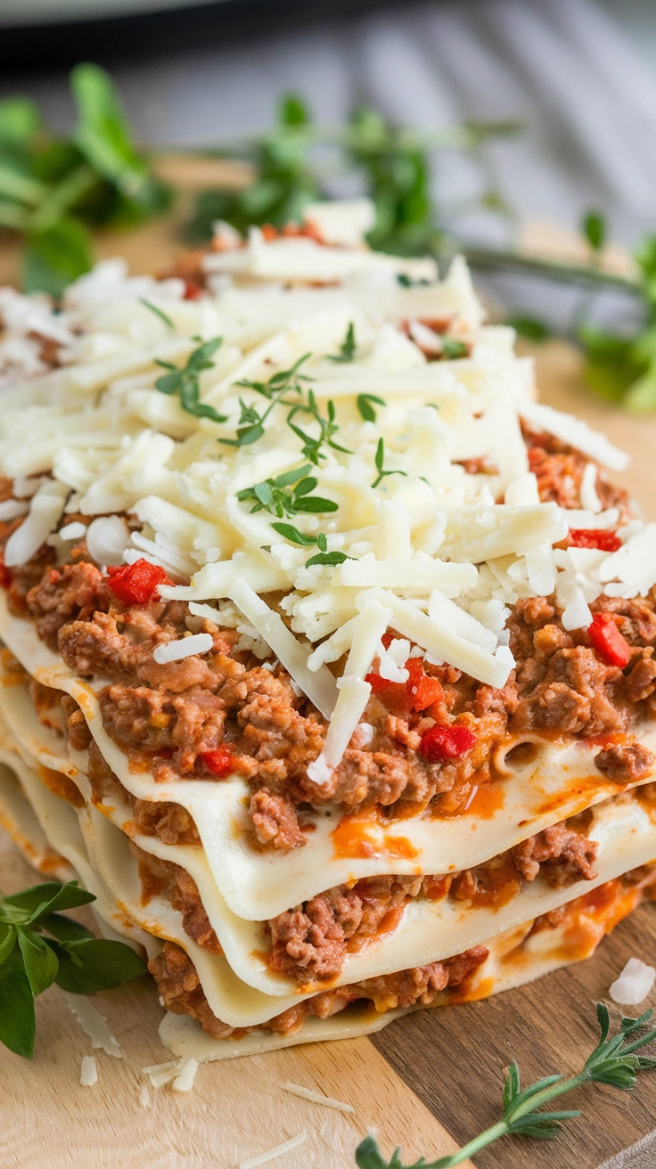 Traditional Slow Cooker Lasagna