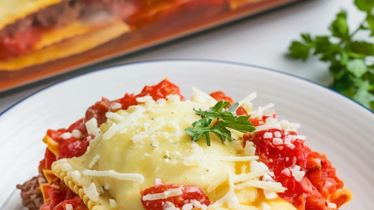 Slow Cooker Ravioli Lasagna - Featured