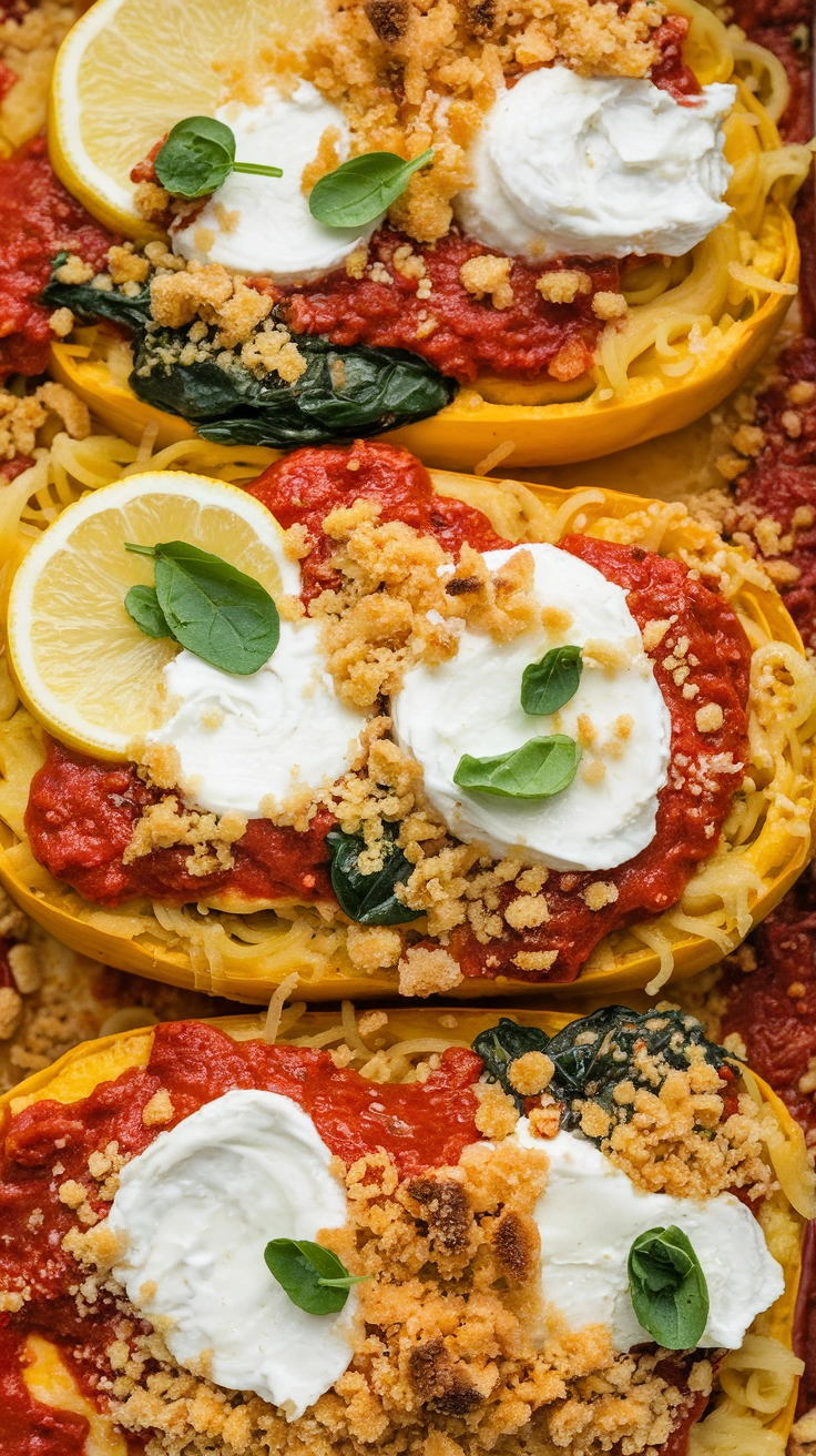 Baked Spaghetti Squash Lasagna Casserole