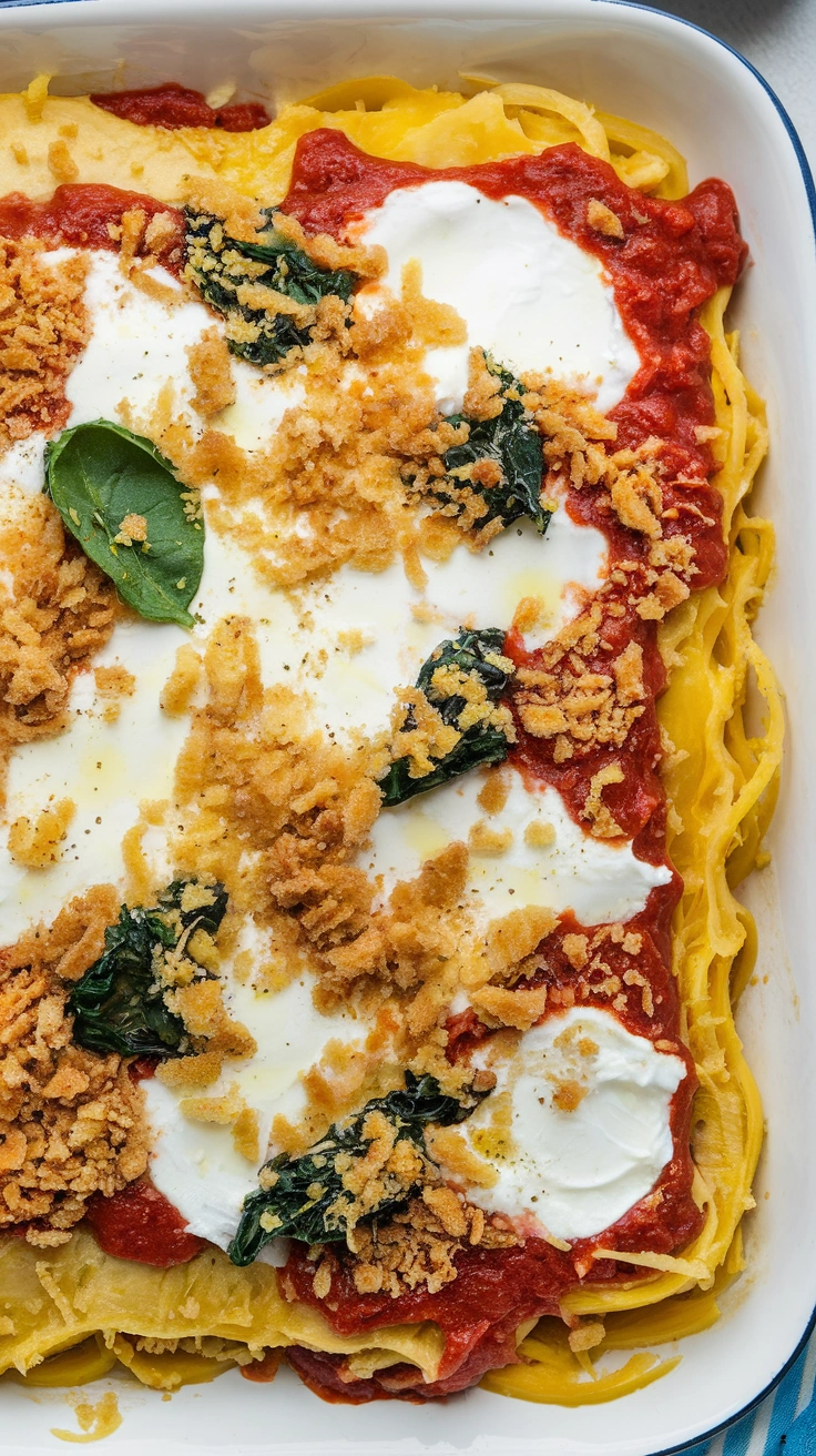 Spaghetti Squash Lasagna Casserole