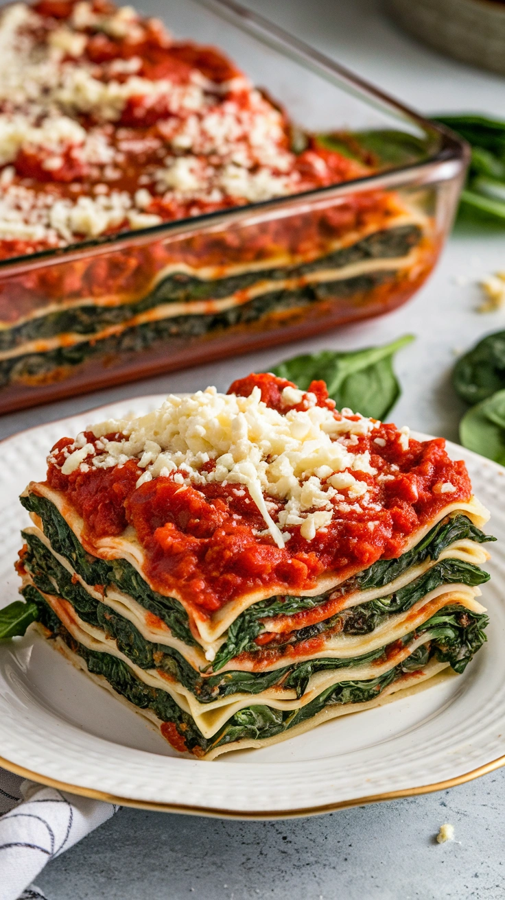 Creamy Spinach Lasagna
