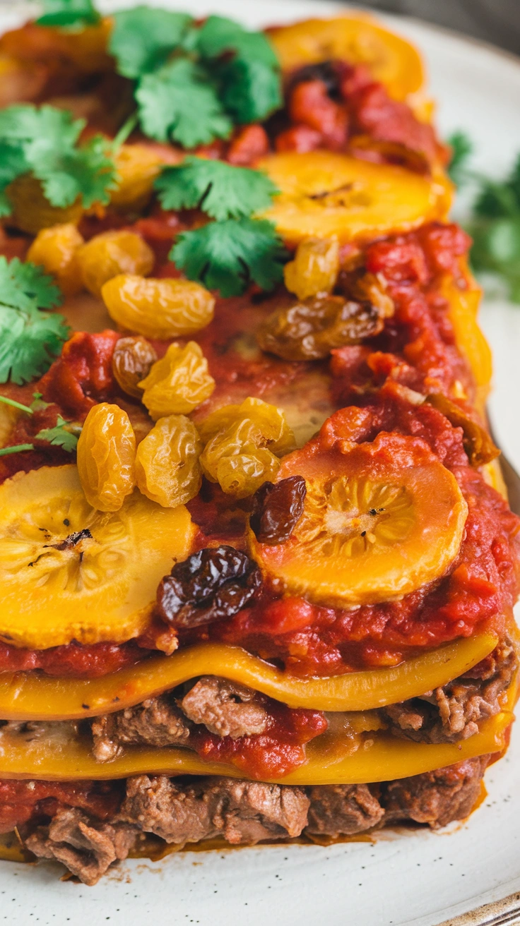 Sweet Plantain Skillet Lasagna