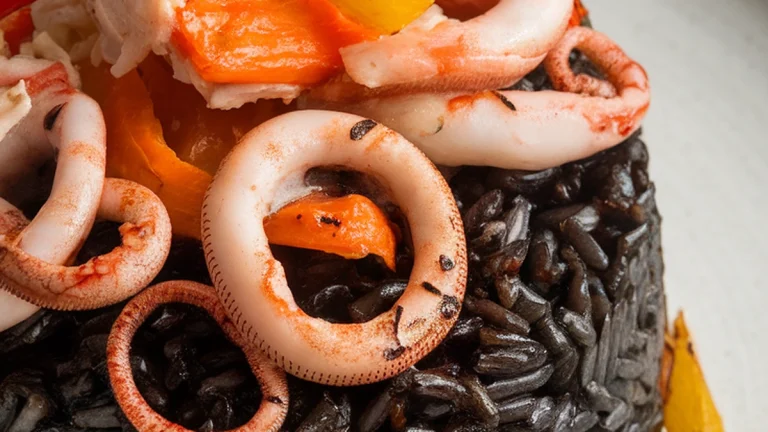 Valencian Rice with Squid and Squid Ink - Featured