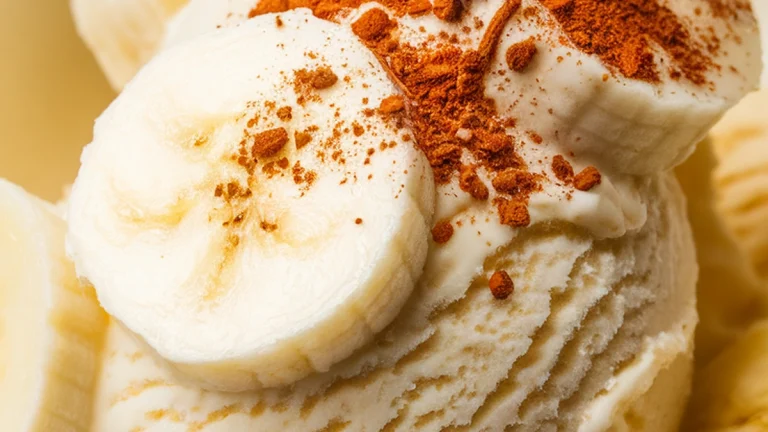 Vanilla Ice Cream with Banana and Instant Coffee - Featured