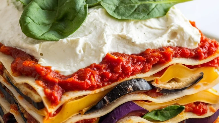 Vegan Vegetable Lasagna with Homemade Cashew Ricotta - Featured