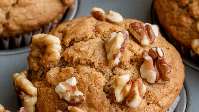 Whole Wheat Banana Nut Muffins - Featured
