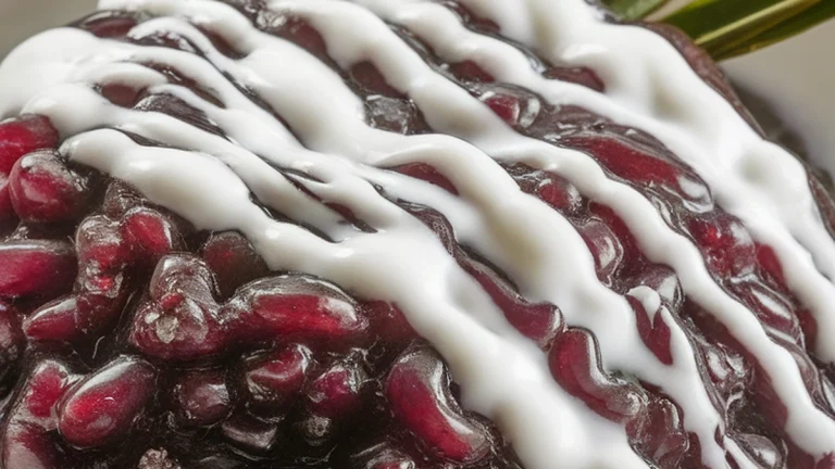 Bubur Ketan Hitam (Sweet Black Rice with Coconut Milk) - Featured