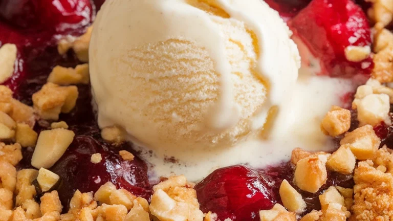 Cherry Cobbler in a Crock Pot - Featured
