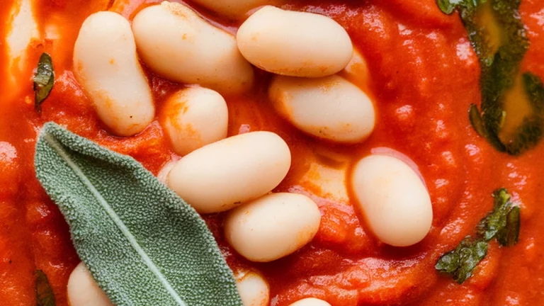 Creamy Tomato and Bean Soup - Featured