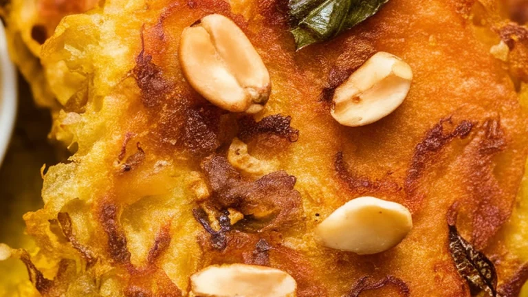 Deep Fried Chickpea Dough Curry Snacks (Pakoda) - Featured
