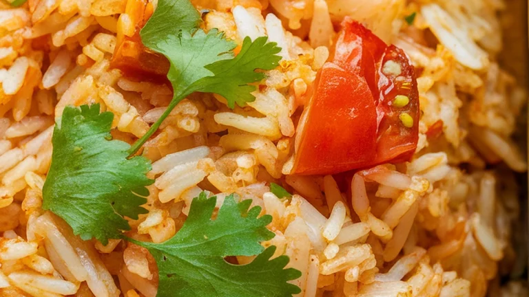 Diri Na Njar (Chadian Spiced Rice with Vegetables) - Featured