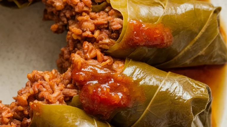 Dolma (Stuffed Grape Leaves) - Featured