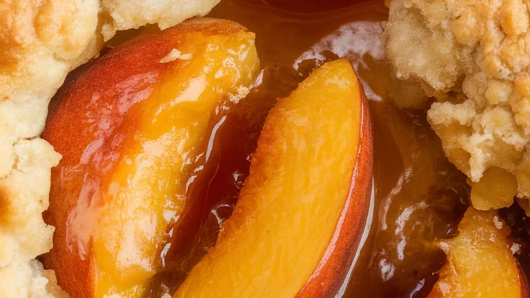 Easy Peach Cobbler - Featured