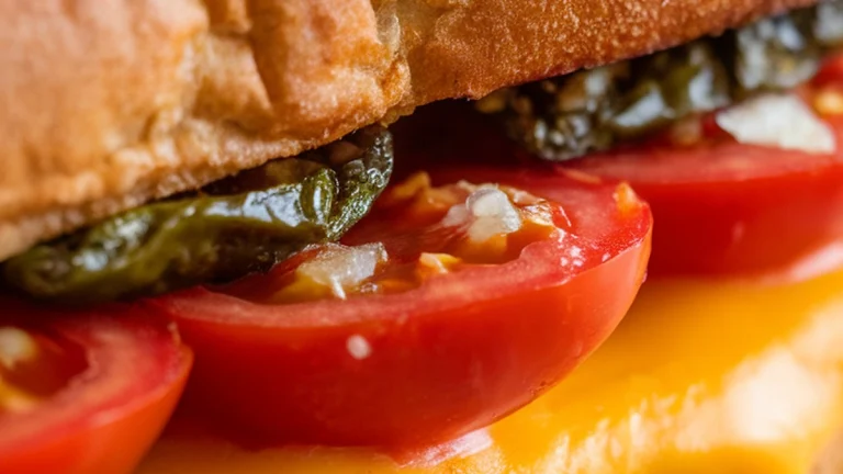 Garlic, Tomato and Cheddar Sandwich - Featured